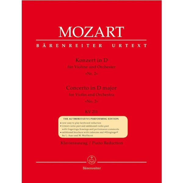 Concerto For Violin And Orchestra No. 2 In D Major K. 211