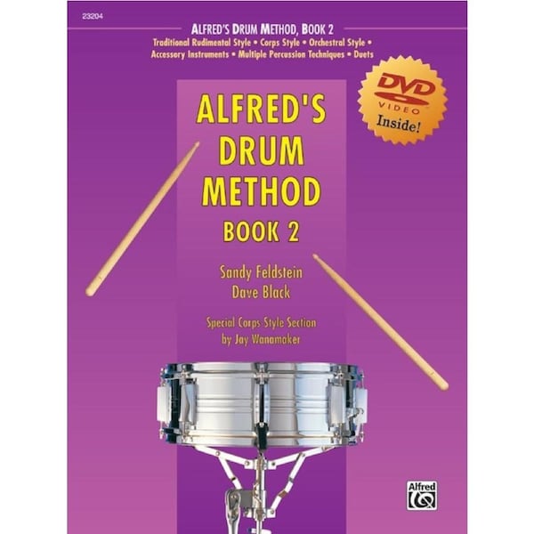 Alfred's Drum Method Book 2 with DVD Binding