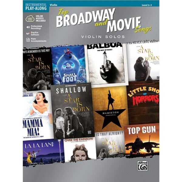 Top Broadway And Movie Songs Violin Solo Book/Oa