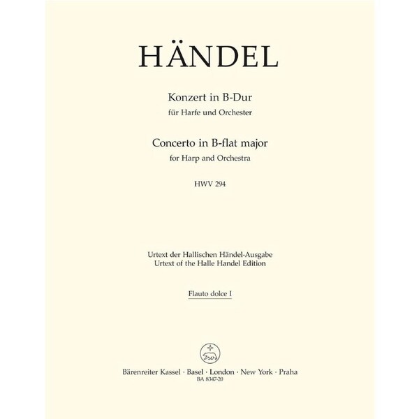 Concerto For Harp And Orchestra In B-Flat Major Op. 4/6 Hwv 294
