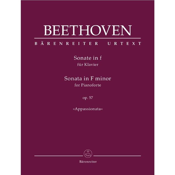 Beethoven Piano Sonata in F Minor Op. 57 Appasionata - Barenreiter BA10852