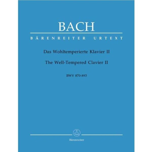 Bach Well Tempered Clavier Book 2 BWV 870-893 Piano Sheet Music