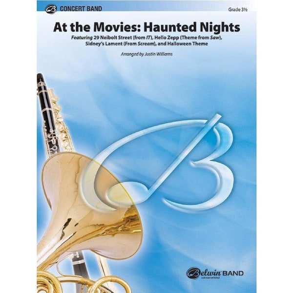 At the Movies: Haunted Nights Concert Band Sheet Music Gr 3.5 by Justin Williams