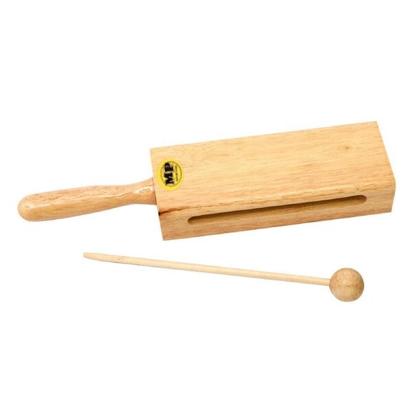 MANO PERCUSSION Rectangular Tone Block 4" Handle, Beater Included