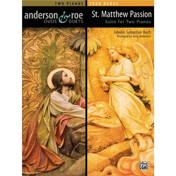 St Matthew Passion Suite for Two Pianos - Bach Arrangement for Four Hands, 5 Movements, Accessible for Students and Concert Performers
