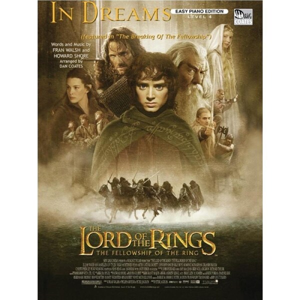 In Dreams Easy Piano Lord Of The Rings Arr Coate