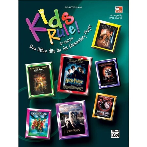 Kids Rule Box Office Hits Book 2 Big Note Piano