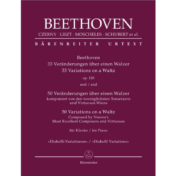 Beethoven 33 Variations on a Waltz Op 120 Piano Sheet Music - Barenreiter BA9656
