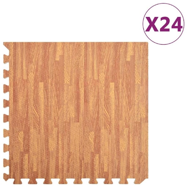 Floor Mats 24 pcs Wood Grain 8.64 m? EVA Foam vidaXL