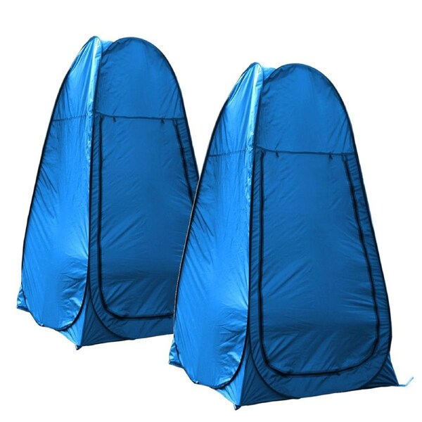 Elora Camping Portable Pop Up Tent Changing Room Shower Toilet Privacy Shelter Bag 2xBlue