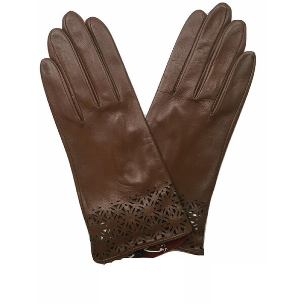 DENTS Premium Quality Unlined Womens Genuine Leather Gloves 77-0006 Light Brown / Large