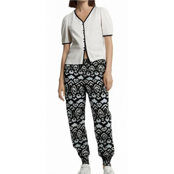 Womens Plus Size Baggy Harem Pants Bohemian Big & Tall Trousers in Black 20