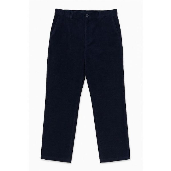MENS CORDUROY PANTS Trousers Cords Casual STRETCH COTTON Size 32"-44" Adjustable Navy (49) / 107 (42")