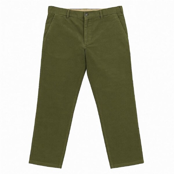 MENS CORDUROY PANTS Trousers Cords Casual STRETCH COTTON Size 32"-44" Adjustable Olive (89) / 97 (38")