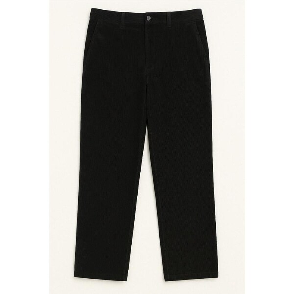 MENS CORDUROY PANTS Trousers Cords Casual STRETCH COTTON Size 32"-44" Adjustable Black (99) / 92 (36")