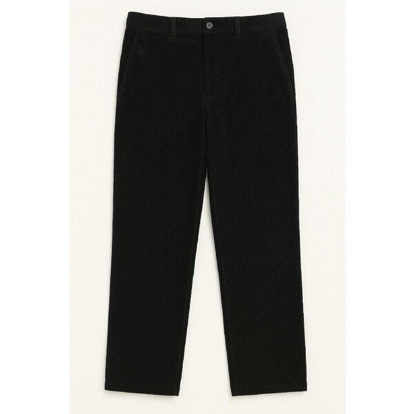 MENS CORDUROY PANTS Trousers Cords Casual STRETCH COTTON Size 32"-44" Adjustable Black (99) / 97 (38")