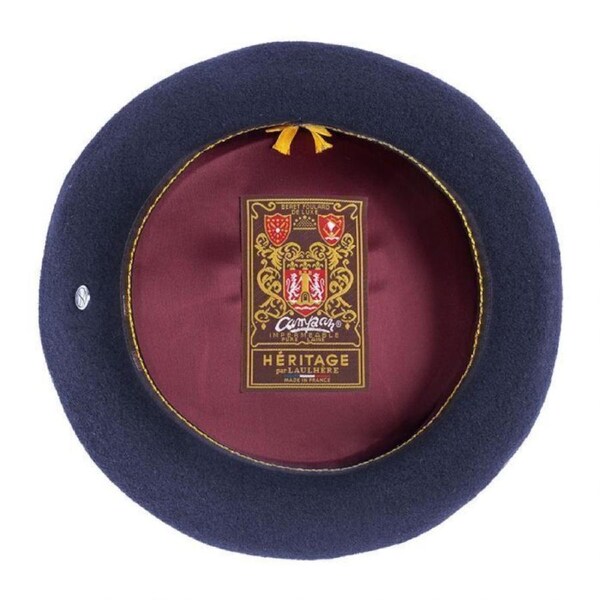 Laulhere Heritage Campan French Beret Hat 100% Merino Wool - Navy 55cm