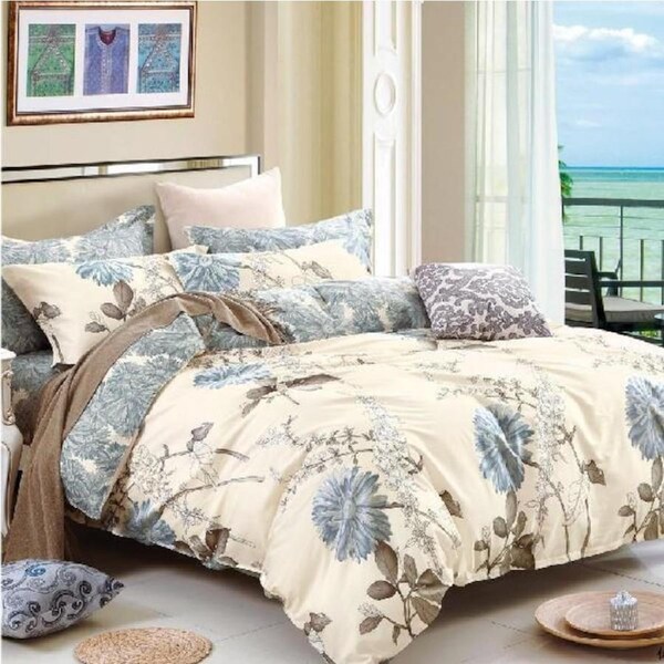 DANDELION Design Cotton Quilt Cover Set Double