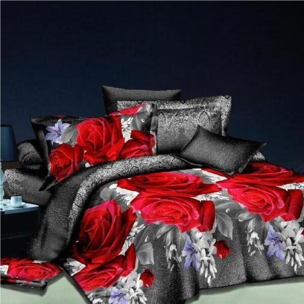 Great Rose Design Quilt Cover Set Double