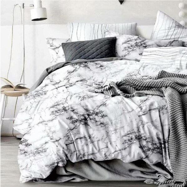 Marble Design Quilt Cover Set King