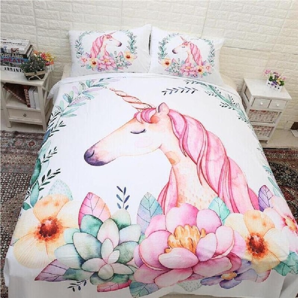 Unicorn Quilt/Doona Cover Set King Single