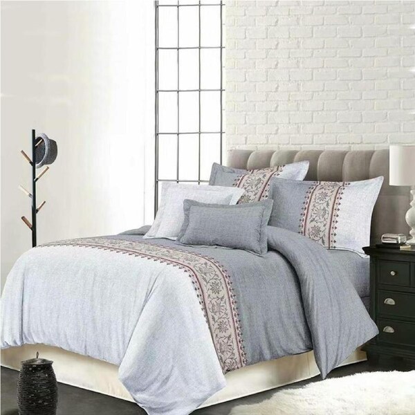 Bohemian Grey Quilt/Doona Cover Set King