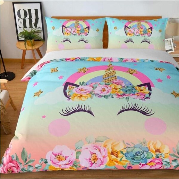 Shine Unicorn Quilt/Doona Cover Set King