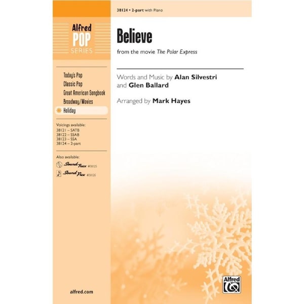 Believe SA Choral Sheet Music