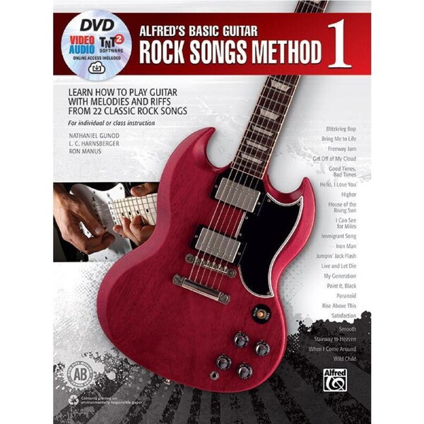Alfred's Basic Guitar Rock Song Method 1 Book with DVD and Online Access