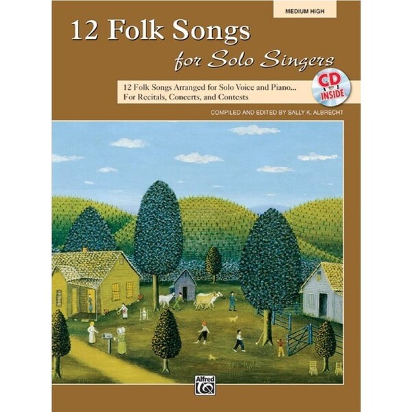 12 Folk Songs For Solo Singers Book & CD Med High