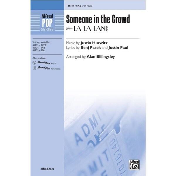 Someone in the Crowd SAB Choral Sheet Music