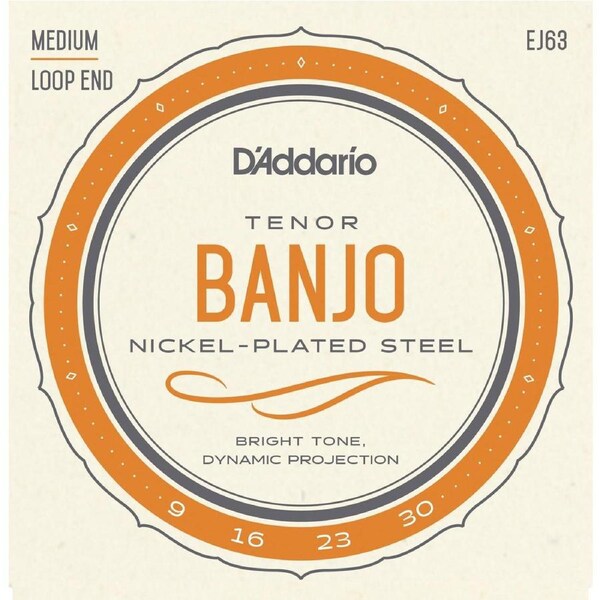 D'Addario EJ63 Tenor Banjo Strings, Nickel, 9-30