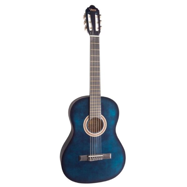 Valencia 3/4 Size Nylon String Student Guitar Blue