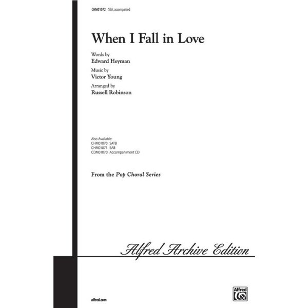 When I Fall in Love SSA Choral Sheet Music