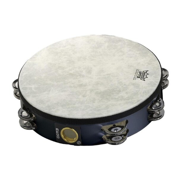 REMO - 10 Inch Tambourine Fiberskyn 3 Percussion, 16 Pairs Of Jingles
