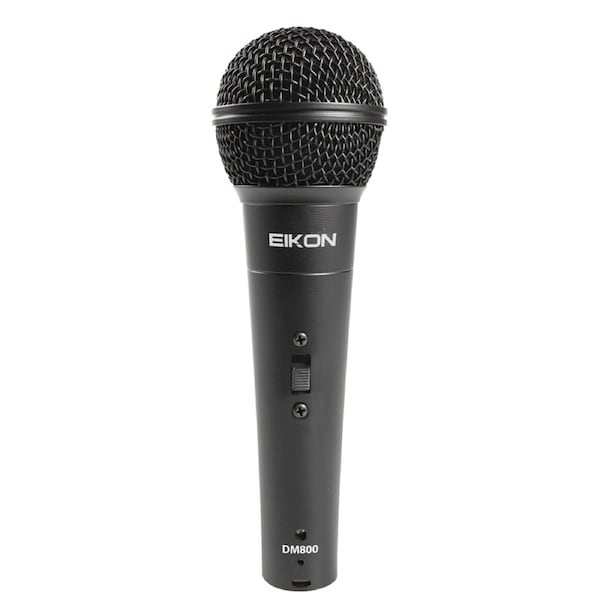 Eikon DM800 Vocal Dynamic Microphone with 4.5m XLR Cable - Cardioid Polar Pattern, Wide Frequency Response, ON/OFF Switch