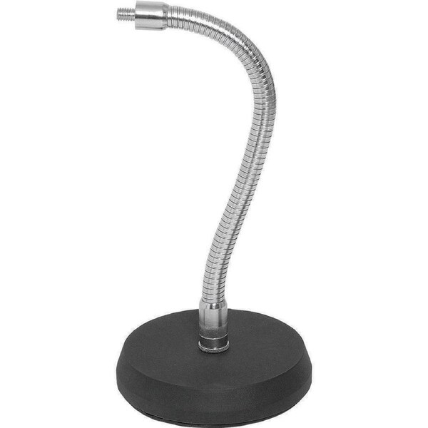 Microphone Desk Stand with 30cm Gooseneck Black Metal Base