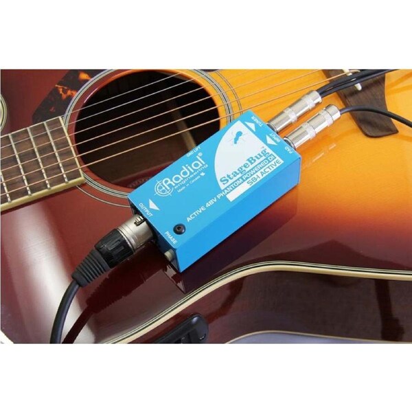 Compact DI for acoustic guitar, pad, 48V phantom powered