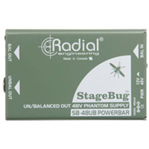 Stereo In-Line 48V Phantom Power Supply with Instrument Output