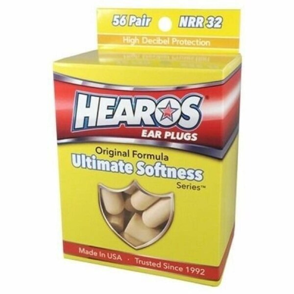 HEAROS Ultimate Softness Series Ear Plugs, 56 Pairs Foam, Noise Reduction