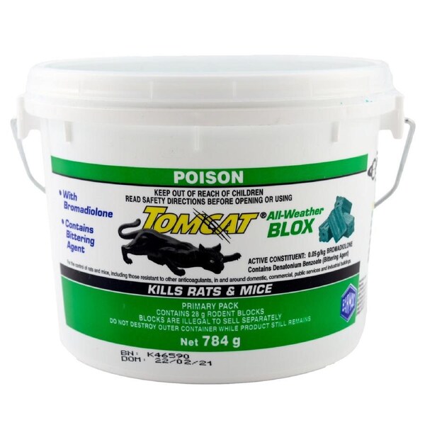 Tomcat 784g All Weather Rat & Mouse Bait Blox - 1BELL913599
