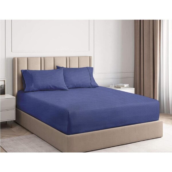 Ramesses 2000TC Bamboo Fitted Sheet Combo Set Queen / Silver