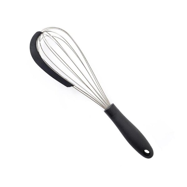 Easy Grips Whisk with Silicone Scraper Black