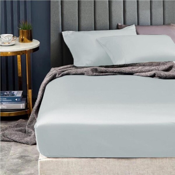 Ramesses Elite Signature Collection Ultra Smooth and Breathable 100% Egyptian Cotton Sateen Fitted Sheet Set 1500tc Single / White
