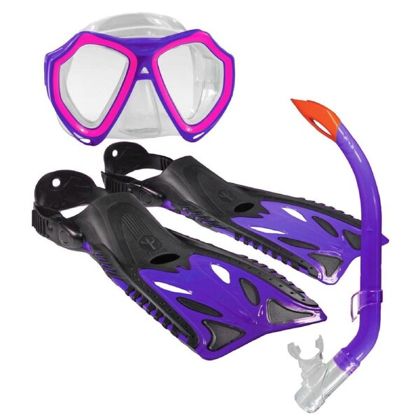 Land & Sea Childs Nipper Snorkel, Mask & Fins Set Violet