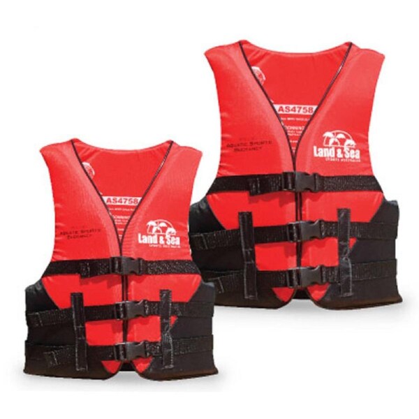 LAND & SEA SPORTS PFD L50 LIFE JACKET - MULTIPLE SIZES - BEACH WATER SPORTS (OB*) Adult - Size - XX-Large / 60kg+