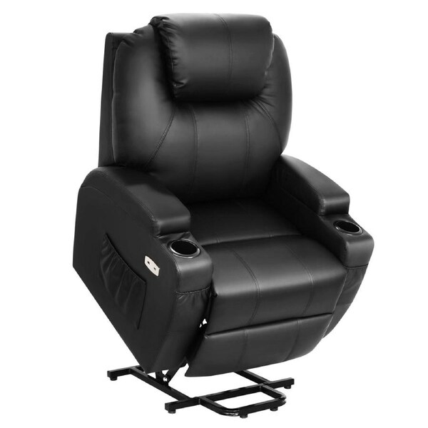 Electric Lift Recliner Massage Chair Black