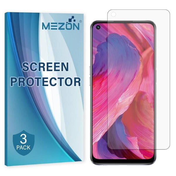 [3 Pack] OPPO A54 5G Anti-Glare Matte Screen Protector Film by MEZON – Case Friendly, Shock Absorption (OPPO A54 5G, Matte)