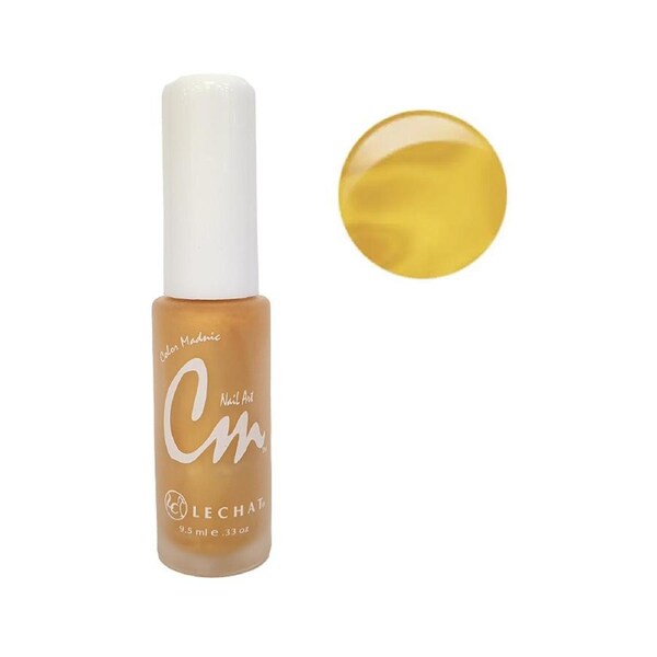Lechat CM Nail Art Design Polish Lacquer Enamel Color Madnic NA09 Gold 9.5ml