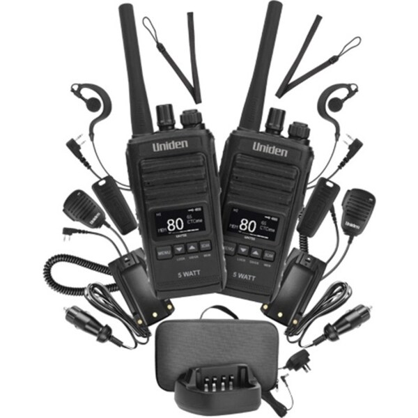 Uniden UH-755-2DLX Deluxe Twin Pack 5 Watt 80 UHF Channels Radio